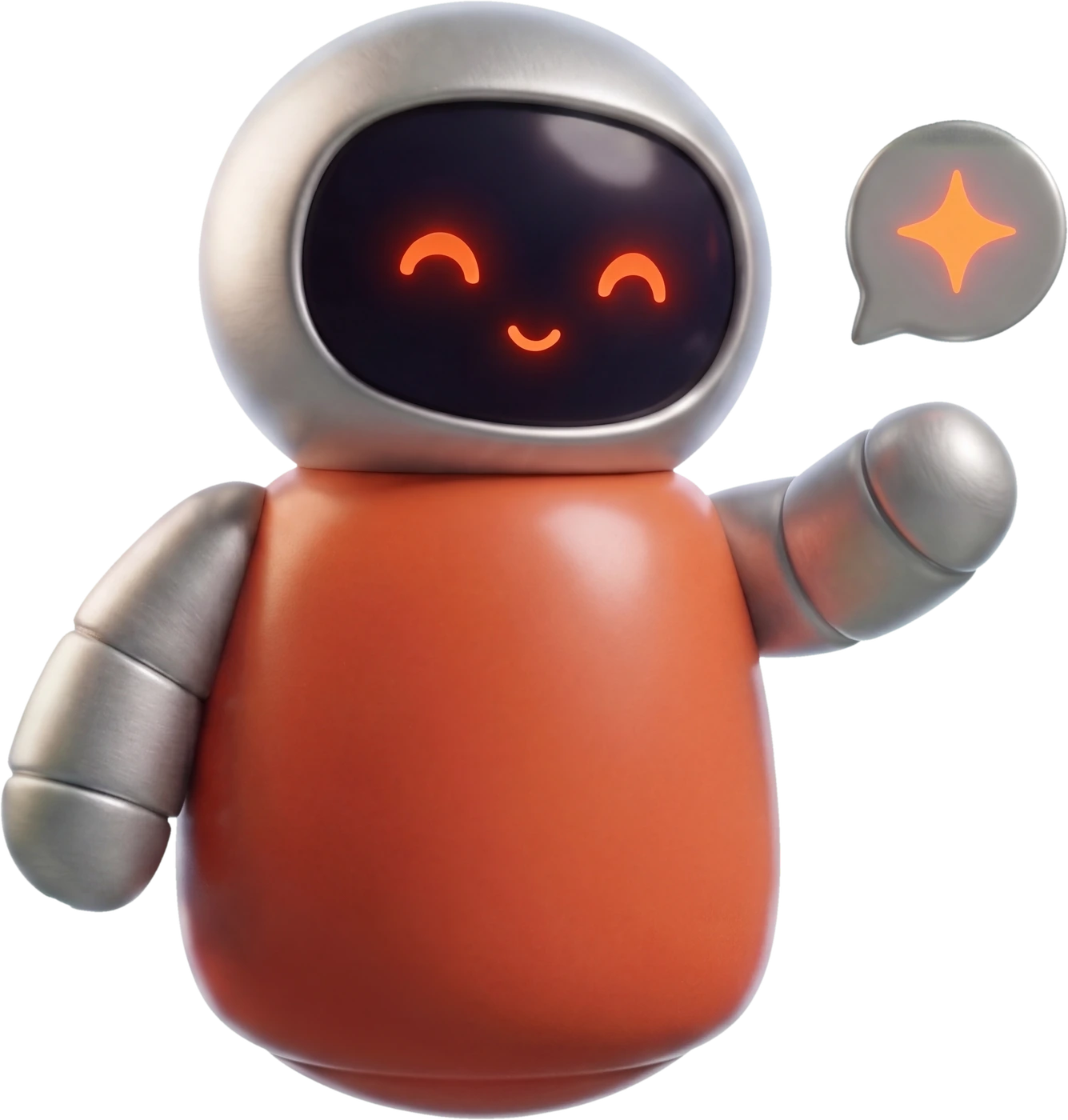 Ranki the robot holding an AI assistant answer